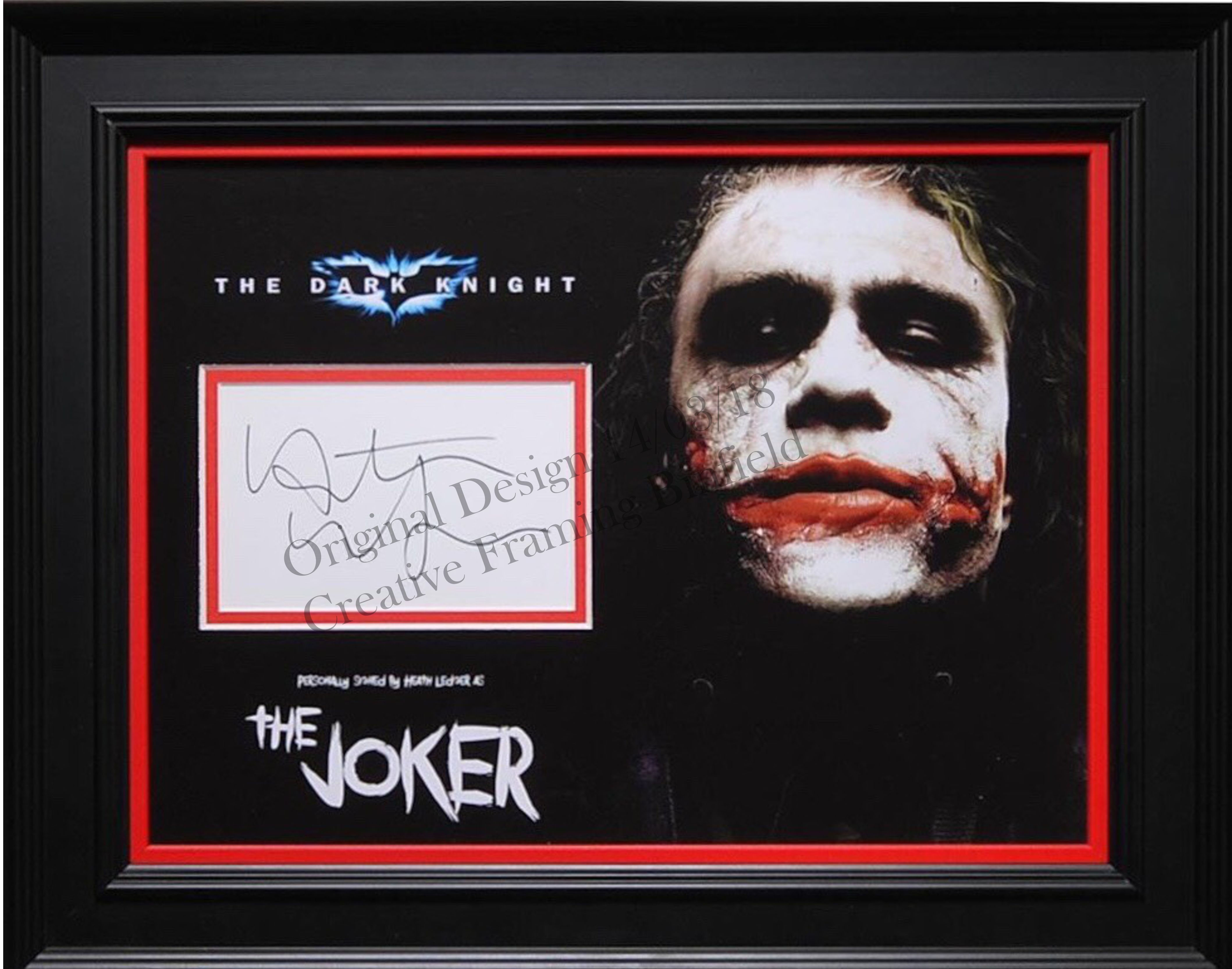 Heath Ledger signed Batman display