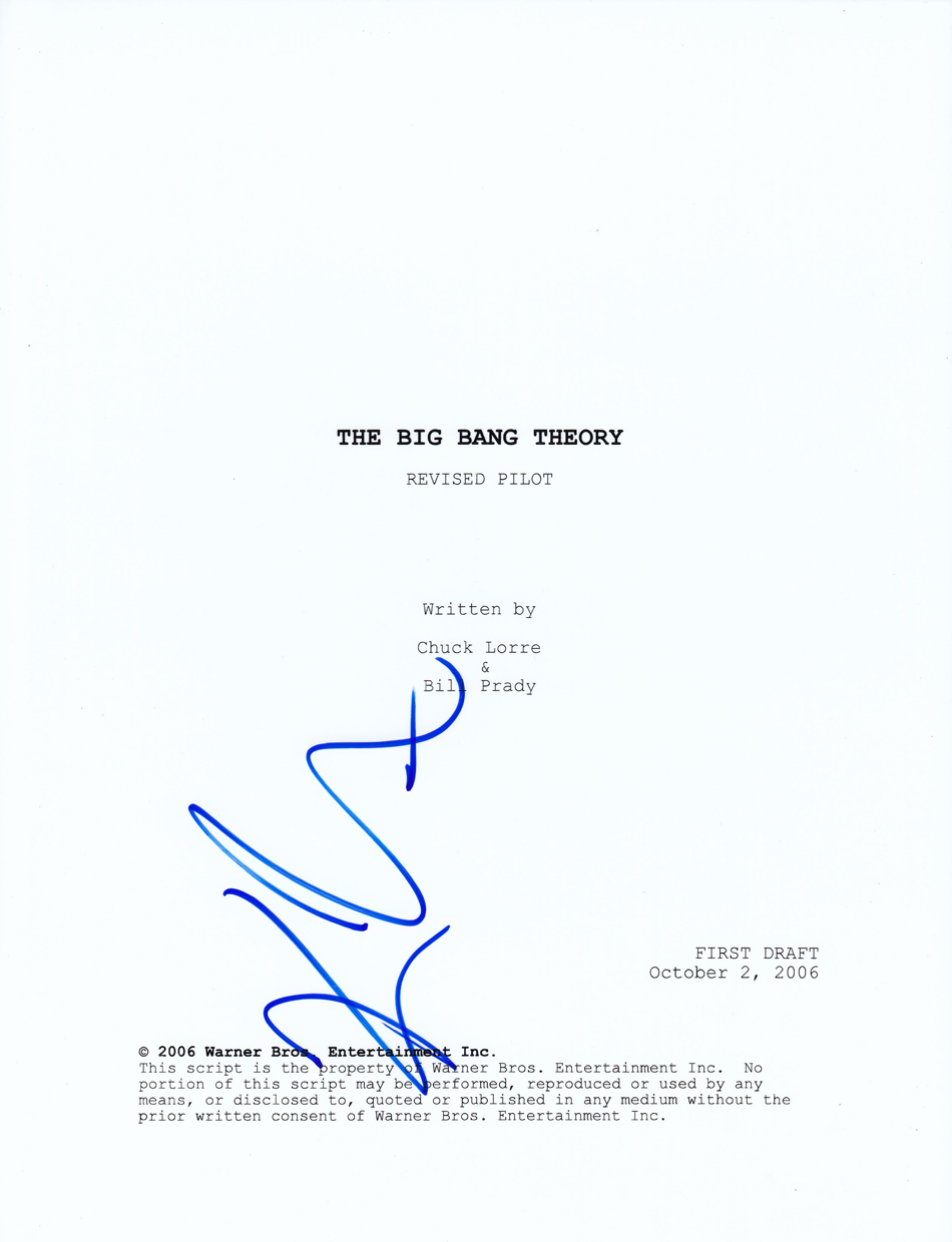 Kaley Cuoco The Big Bang Theory signed FULL script